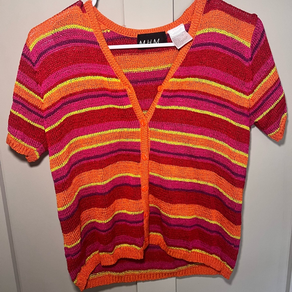 Vintage Knit Colorful Tshirt